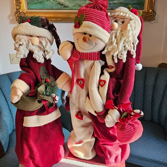 Other - Christmas 2 Piece Bundle NWT Santa & Snowman with Santa Expands to 25"-Item #438